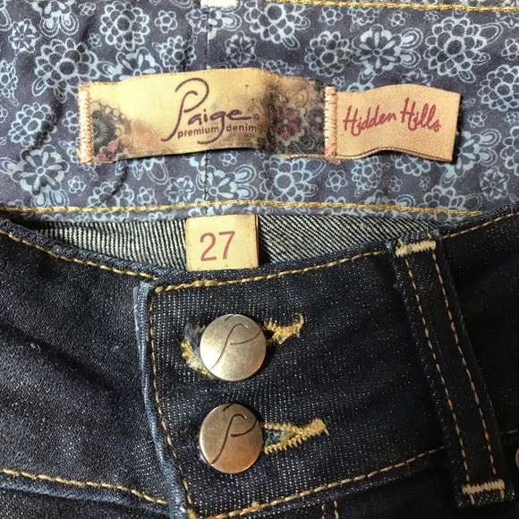 PAIGE Hidden Hills jeans womens blue size 27 - Picture 3 of 16
